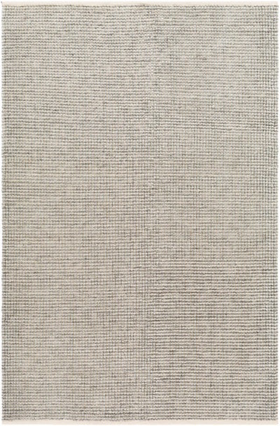 Off-White Hand Woven 100% Recycled PET Yarn Modern Rectangle Handmade rug, Indoor use only, no fringe, non-washable.