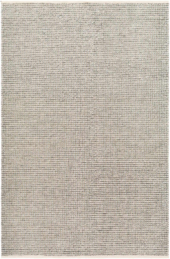Off-White Hand Woven 100% Recycled PET Yarn Modern Rectangle Handmade rug, Indoor use only, no fringe, non-washable.