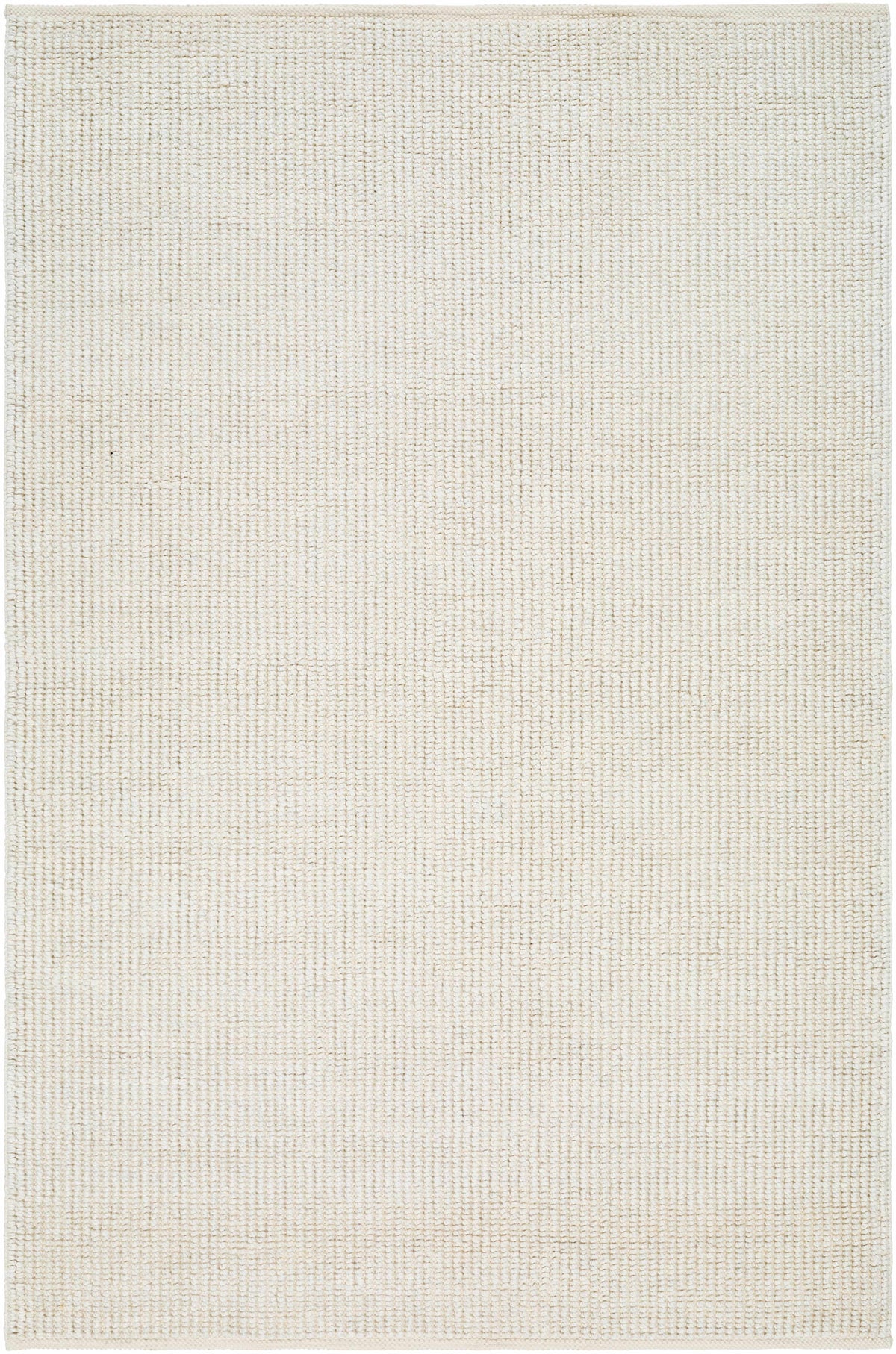 Beige Hand Woven 100% Recycled PET Yarn Modern Rectangle Handmade rug, Indoor use only, no fringe, non-washable.