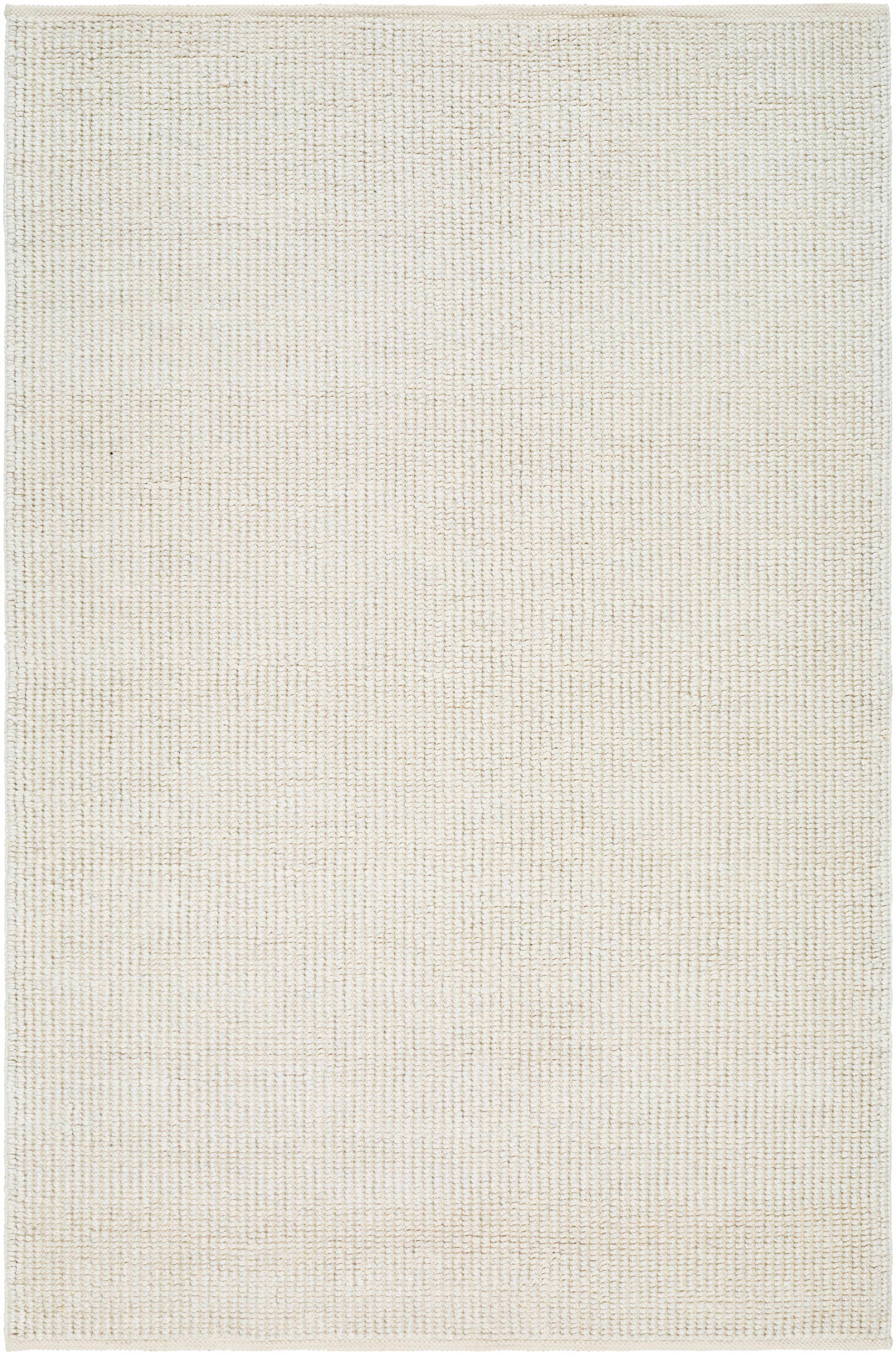 Beige Hand Woven 100% Recycled PET Yarn Modern Rectangle Handmade rug, Indoor use only, no fringe, non-washable.