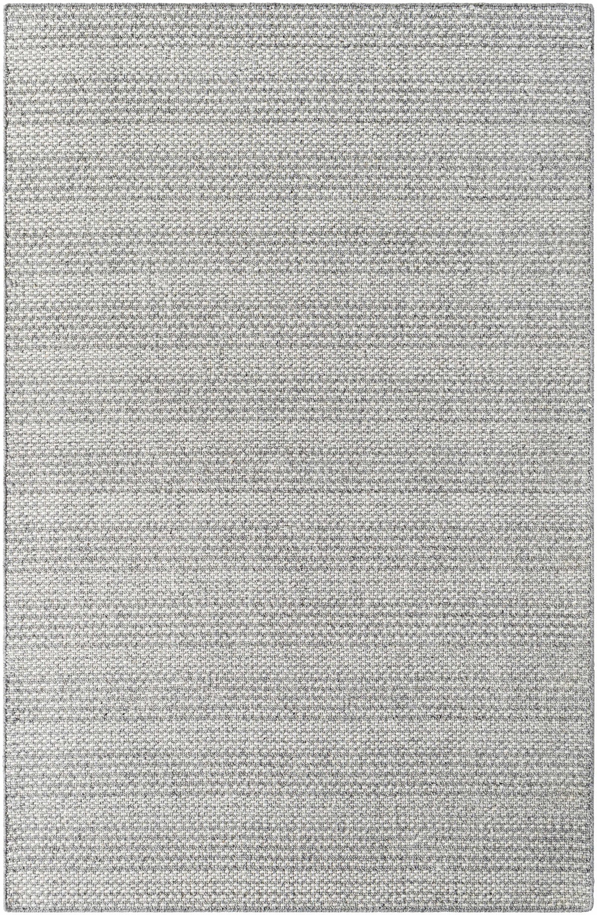 Silver Hand Loomed 80% Wool, 20% Polyester Cottage Rectangle Handmade rug, Indoor use only, no fringe, non-washable.