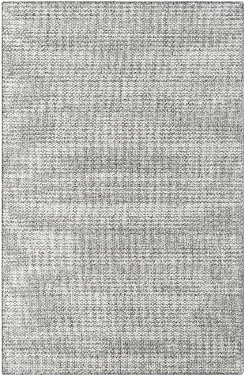 Silver Hand Loomed 80% Wool, 20% Polyester Cottage Rectangle Handmade rug, Indoor use only, no fringe, non-washable.