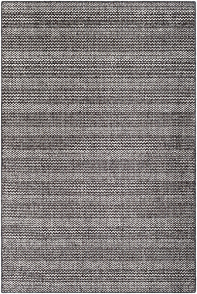 Charcoal Hand Loomed 80% Wool, 20% Polyester Cottage Rectangle Handmade rug, Indoor use only, no fringe, non-washable.