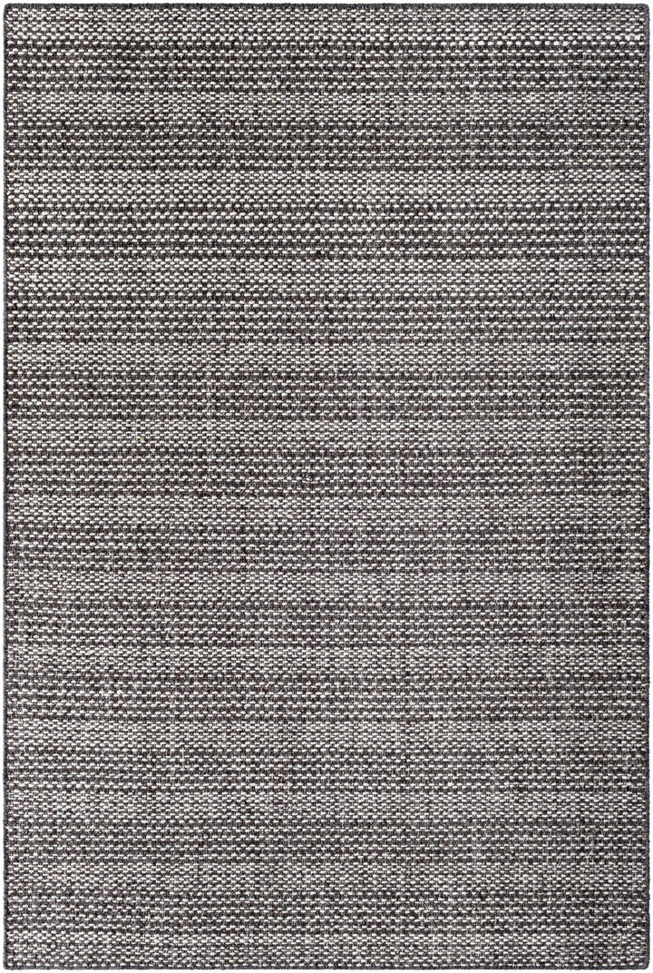 Charcoal Hand Loomed 80% Wool, 20% Polyester Cottage Rectangle Handmade rug, Indoor use only, no fringe, non-washable.