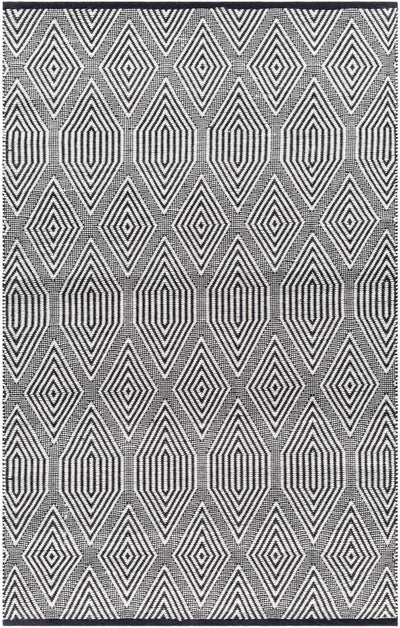 Ivory Hand Woven 40% Wool, 30% Polyester, 30% Cotton Modern Rectangle Handmade rug, Indoor use only, no fringe, non-washable.
