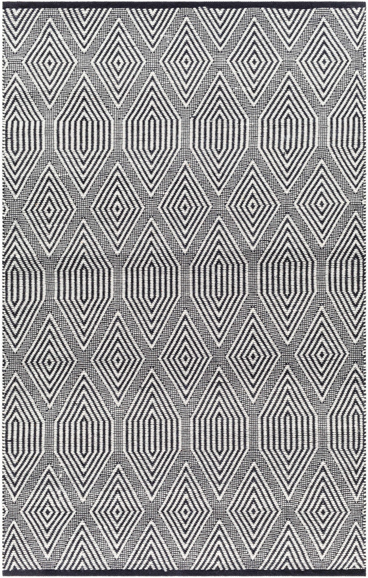 Ivory Hand Woven 40% Wool, 30% Polyester, 30% Cotton Modern Rectangle Handmade rug, Indoor use only, no fringe, non-washable.