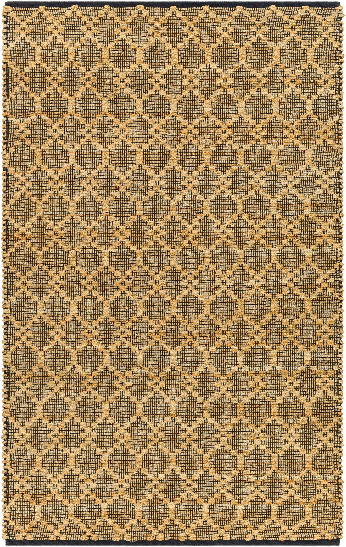 Beige Hand Woven 60% Cotton, 40% Jute Cottage Rectangle Handmade rug, Indoor use only, no fringe, non-washable. runner also available