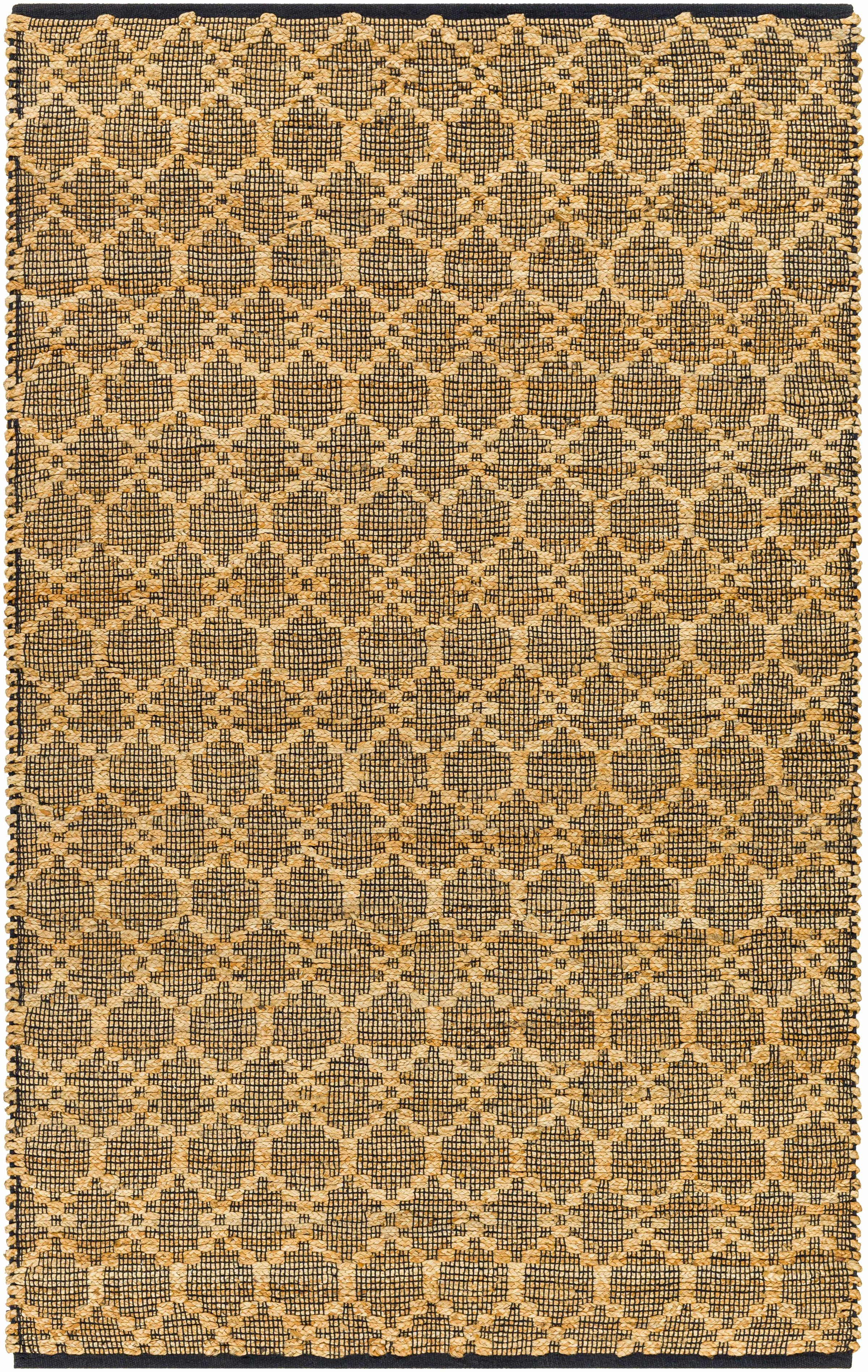 Beige Hand Woven 60% Cotton, 40% Jute Cottage Rectangle Handmade rug, Indoor use only, no fringe, non-washable. runner also available