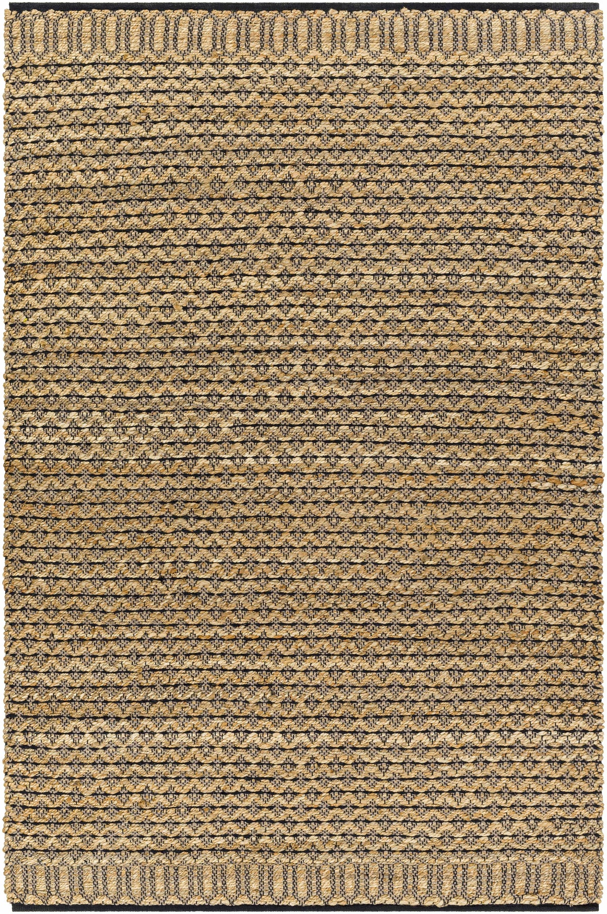 Beige Hand Woven 60% Cotton, 40% Jute Cottage Rectangle Handmade rug, Indoor use only, no fringe, non-washable. runner also available