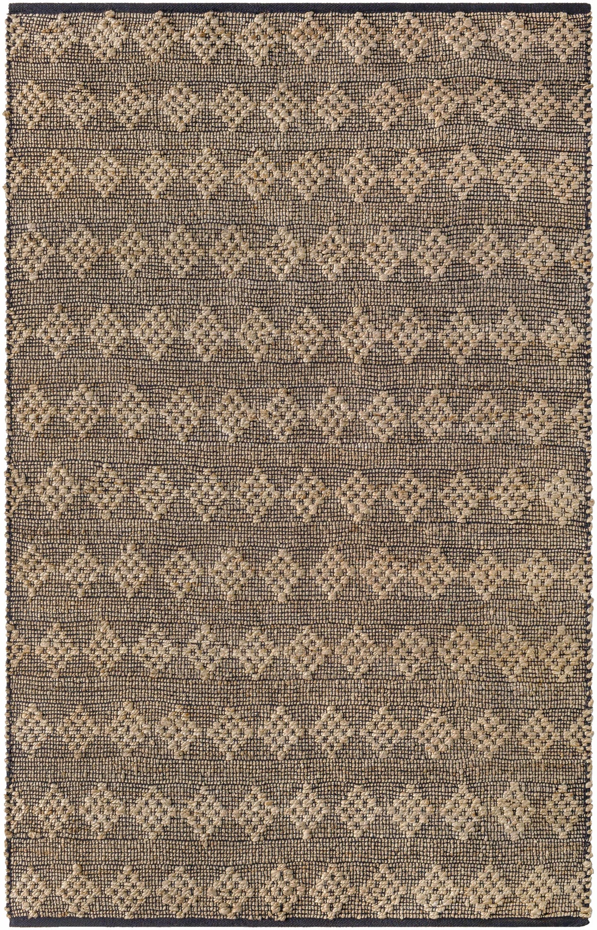 Beige Hand Woven 60% Cotton, 40% Jute Cottage Rectangle Handmade rug, Indoor use only, no fringe, non-washable. runner also available