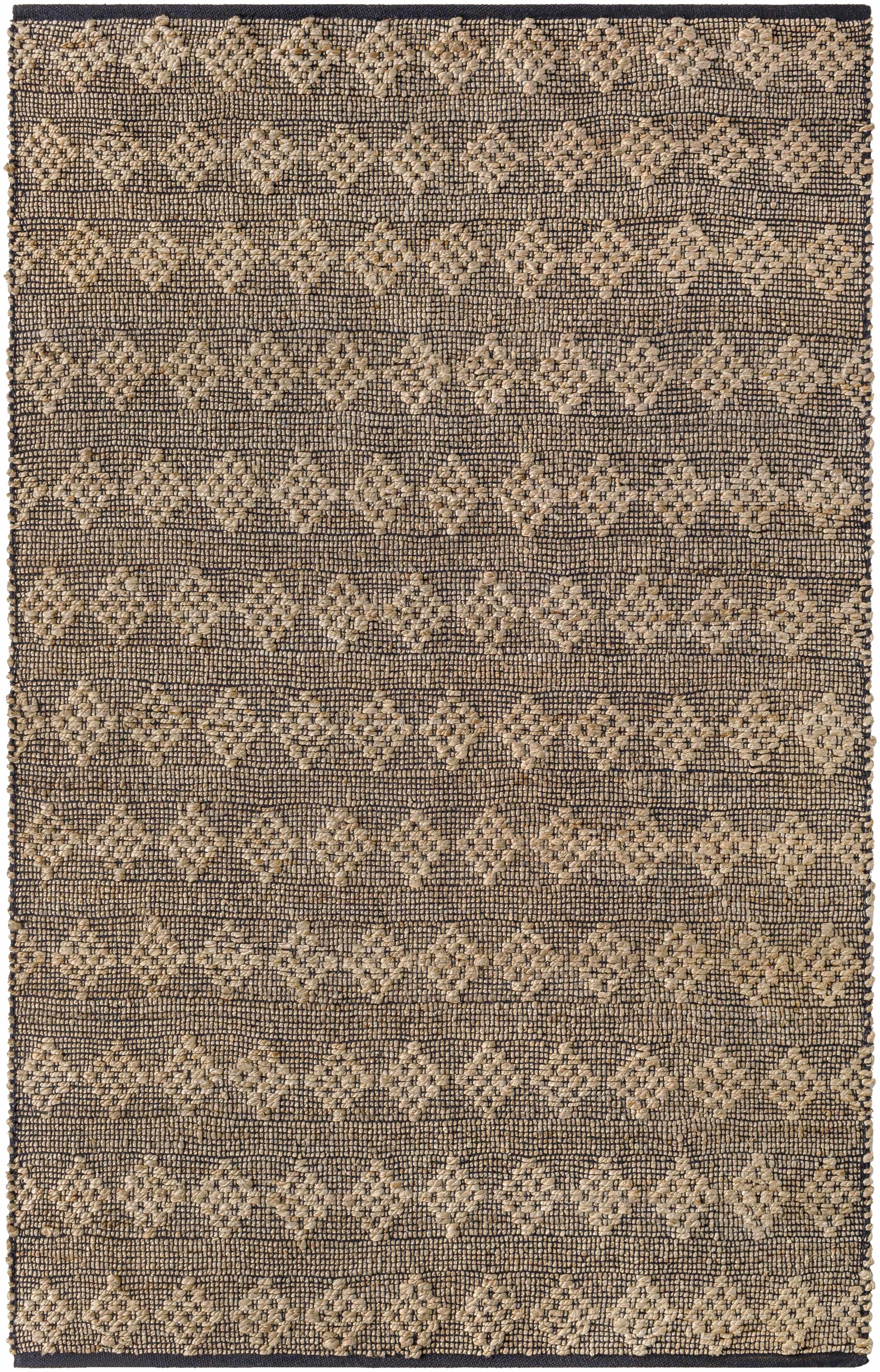 Beige Hand Woven 60% Cotton, 40% Jute Cottage Rectangle Handmade rug, Indoor use only, no fringe, non-washable. runner also available