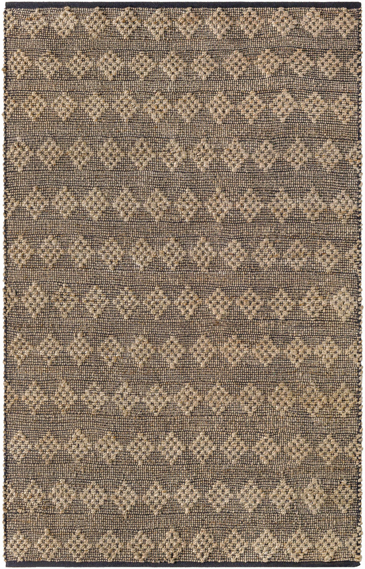 Beige Hand Woven 60% Cotton, 40% Jute Cottage Rectangle Handmade rug, Indoor use only, no fringe, non-washable. runner also available
