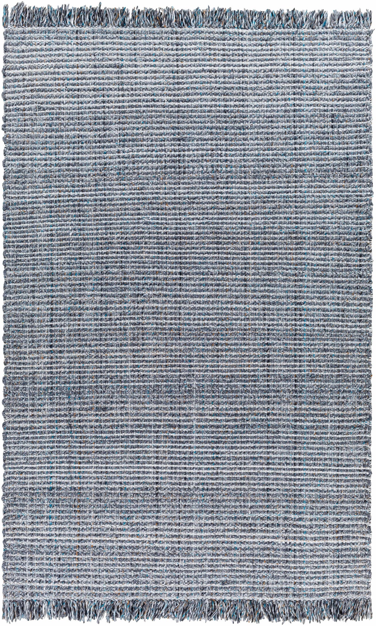 Light Slate Hand Woven 100% Recycled PET Yarn Modern Rectangle Handmade rug, Indoor use only, has fringe, non-washable. runner also available