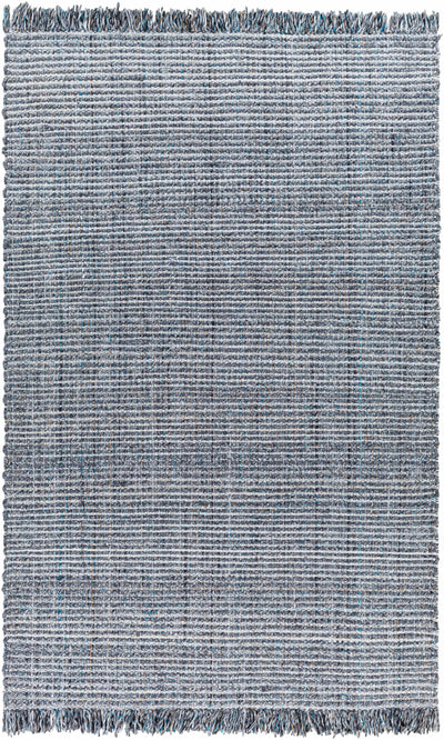 Light Slate Hand Woven 100% Recycled PET Yarn Modern Rectangle Handmade rug, Indoor use only, has fringe, non-washable. runner also available