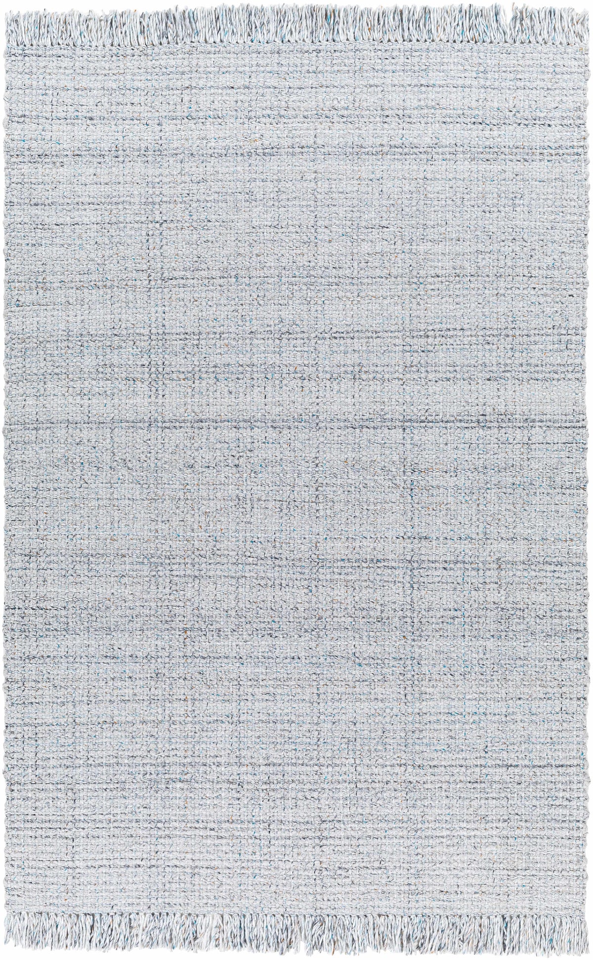 Light Slate Hand Woven 100% Recycled PET Yarn Modern Rectangle Handmade rug, Indoor use only, has fringe, non-washable. runner also available