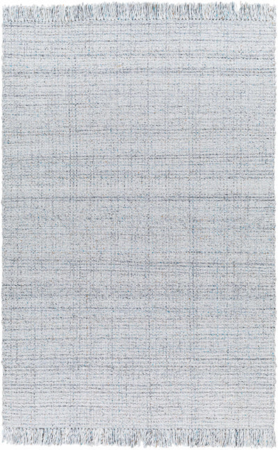 Light Slate Hand Woven 100% Recycled PET Yarn Modern Rectangle Handmade rug, Indoor use only, has fringe, non-washable. runner also available