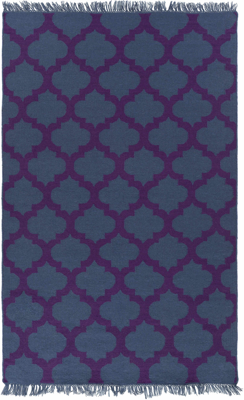 Navy Hand Woven 100% Recycled PET Yarn Cottage Rectangle Handmade rug, Indoor use only, no fringe, non-washable. runner also available