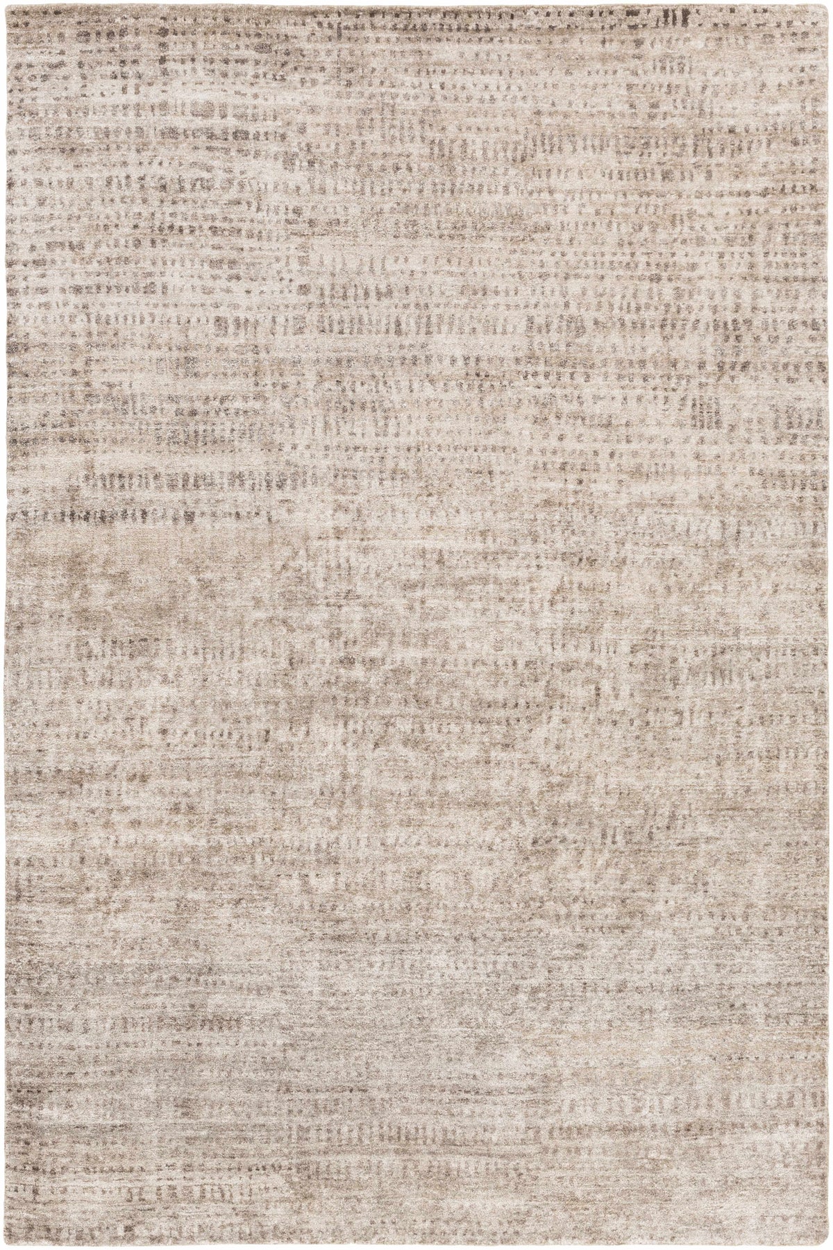 Dark Brown Hand Knotted 100% Viscose Cottage Rectangle Handmade rug, Indoor use only, no fringe, non-washable.