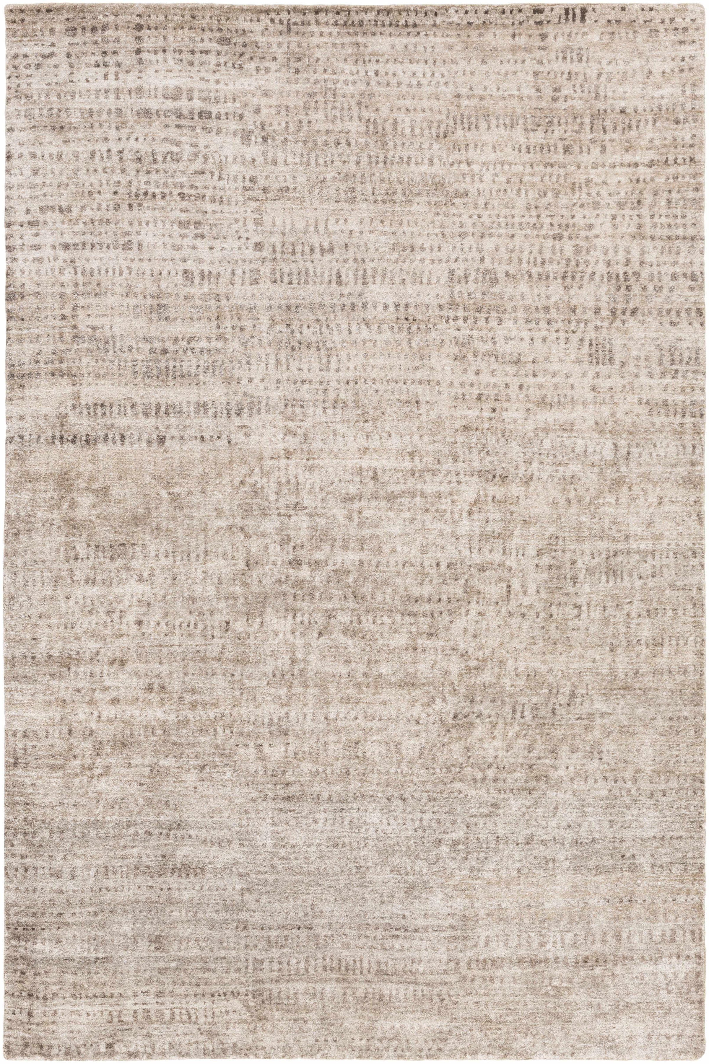 Dark Brown Hand Knotted 100% Viscose Cottage Rectangle Handmade rug, Indoor use only, no fringe, non-washable.