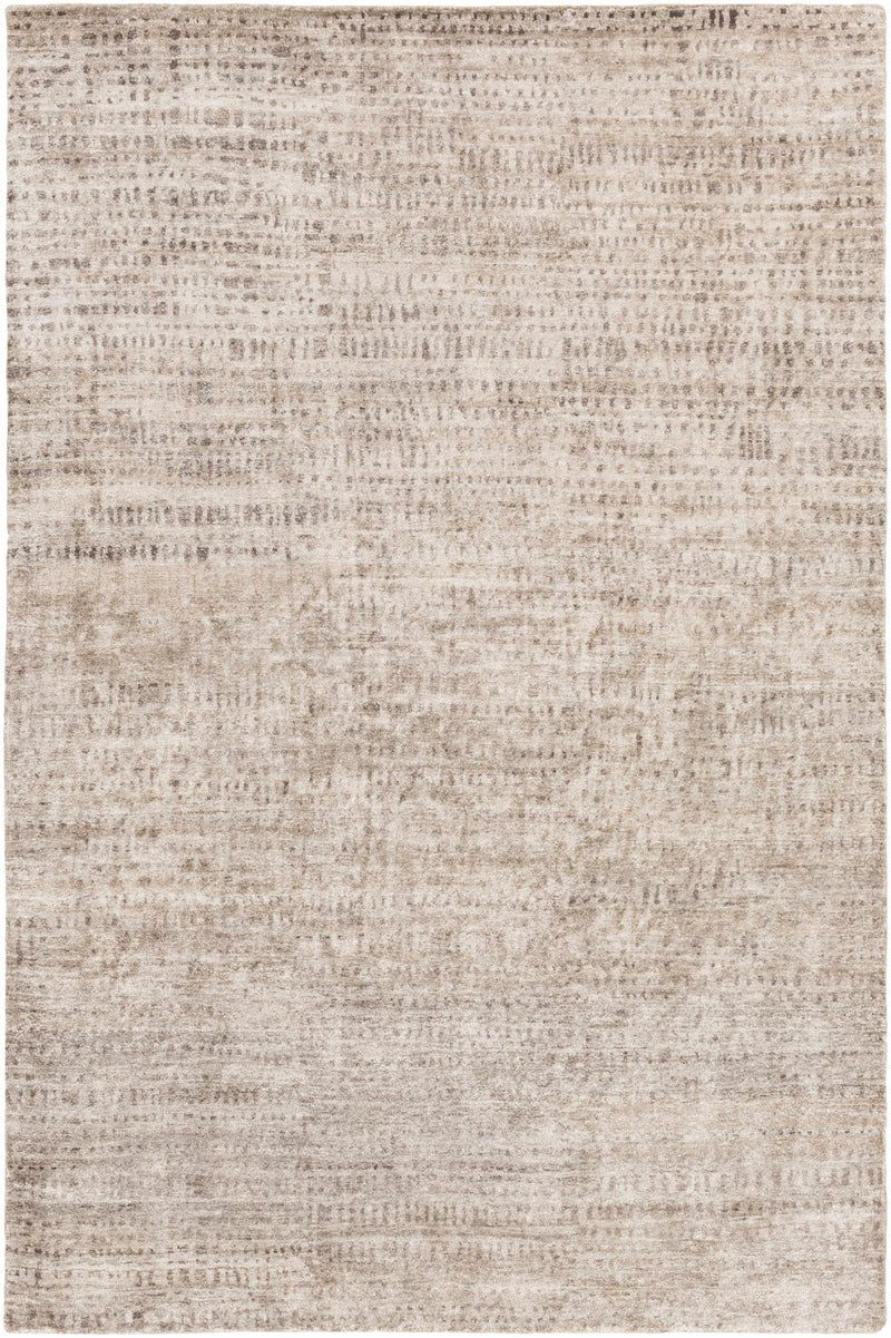 Dark Brown Hand Knotted 100% Viscose Cottage Rectangle Handmade rug, Indoor use only, no fringe, non-washable.