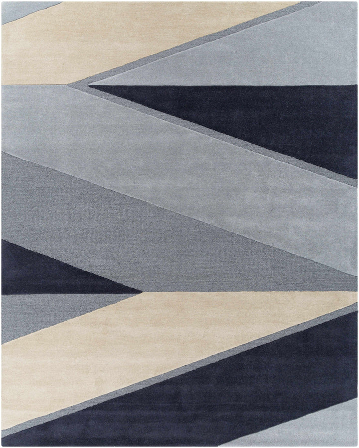 Ink Blue Hand Tufted 100% Wool Modern Rectangle Handmade rug, Indoor use only, no fringe, non-washable. runner also available