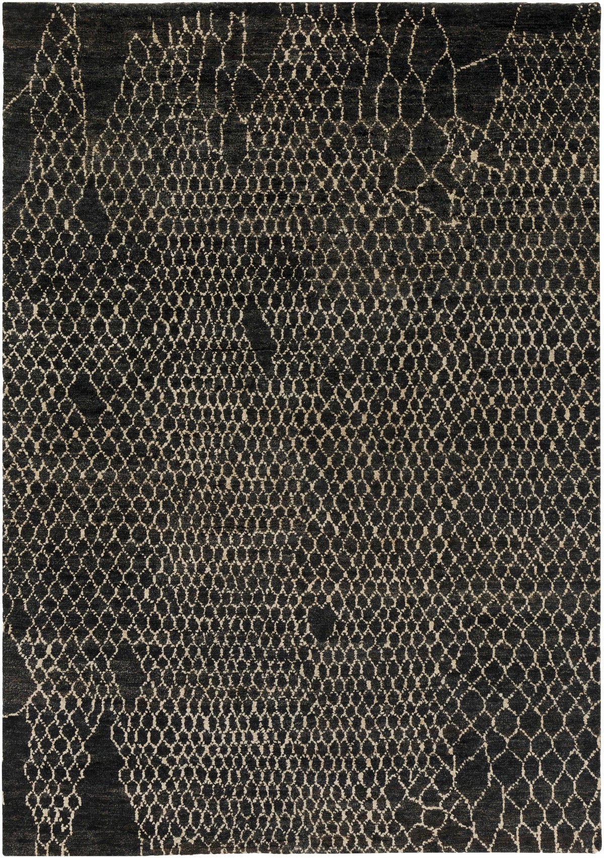 Gray Hand Knotted 100% Jute Modern Rectangle Handmade rug, Indoor use only, no fringe, non-washable.
