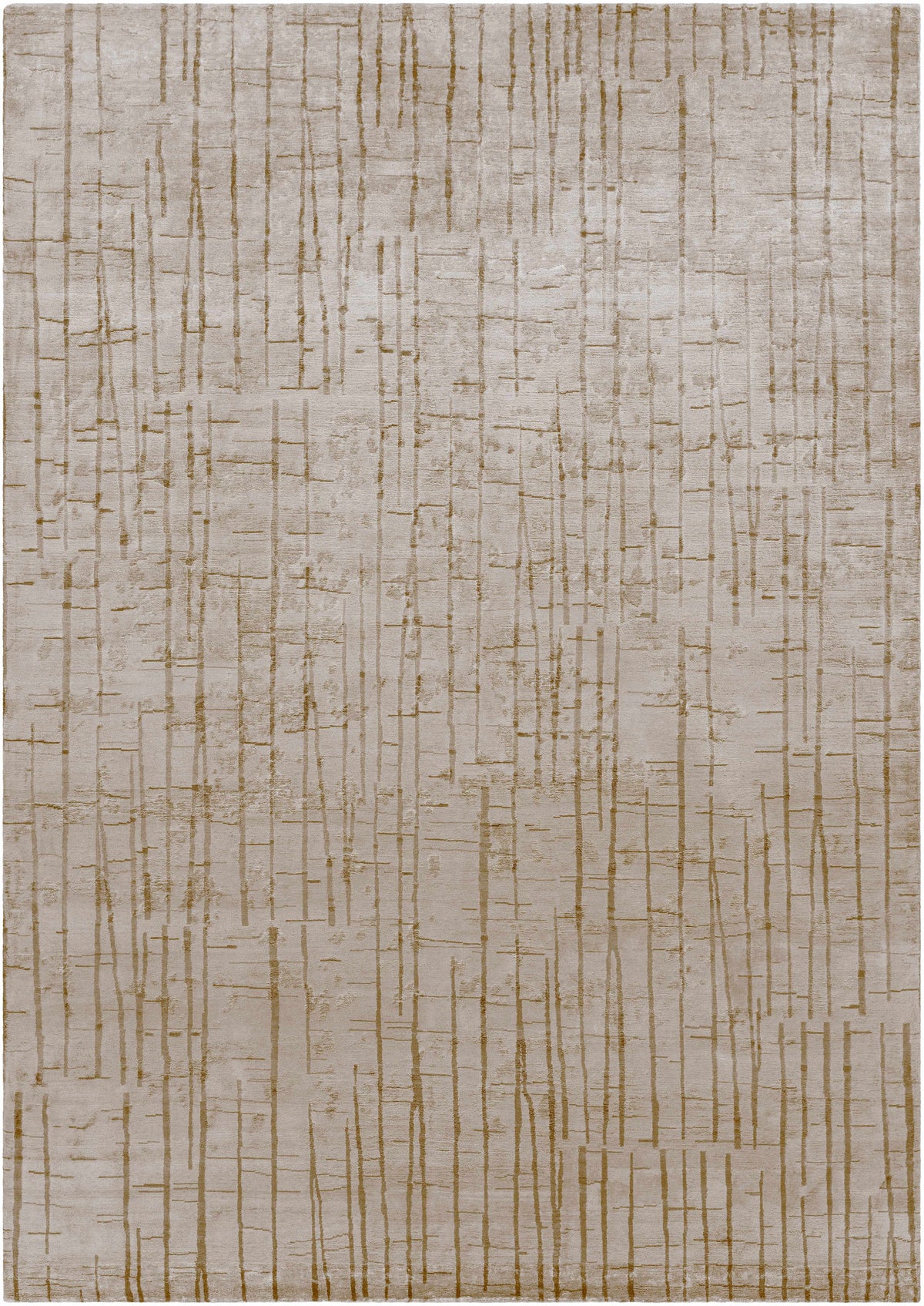 Brown Hand Knotted 70% NZ Wool, 30% Viscose Cottage Rectangle Handmade rug, Indoor use only, no fringe, non-washable.