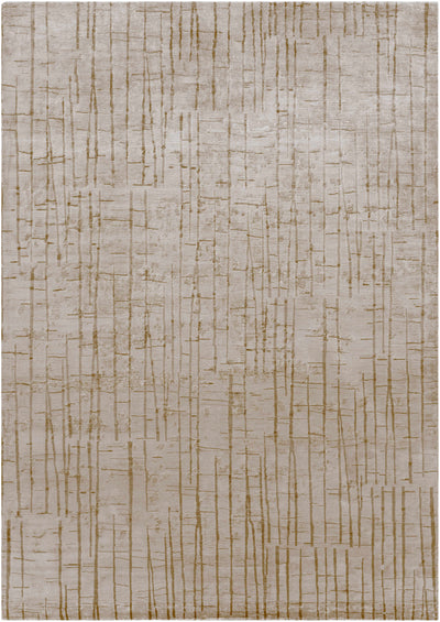 Brown Hand Knotted 70% NZ Wool, 30% Viscose Cottage Rectangle Handmade rug, Indoor use only, no fringe, non-washable.