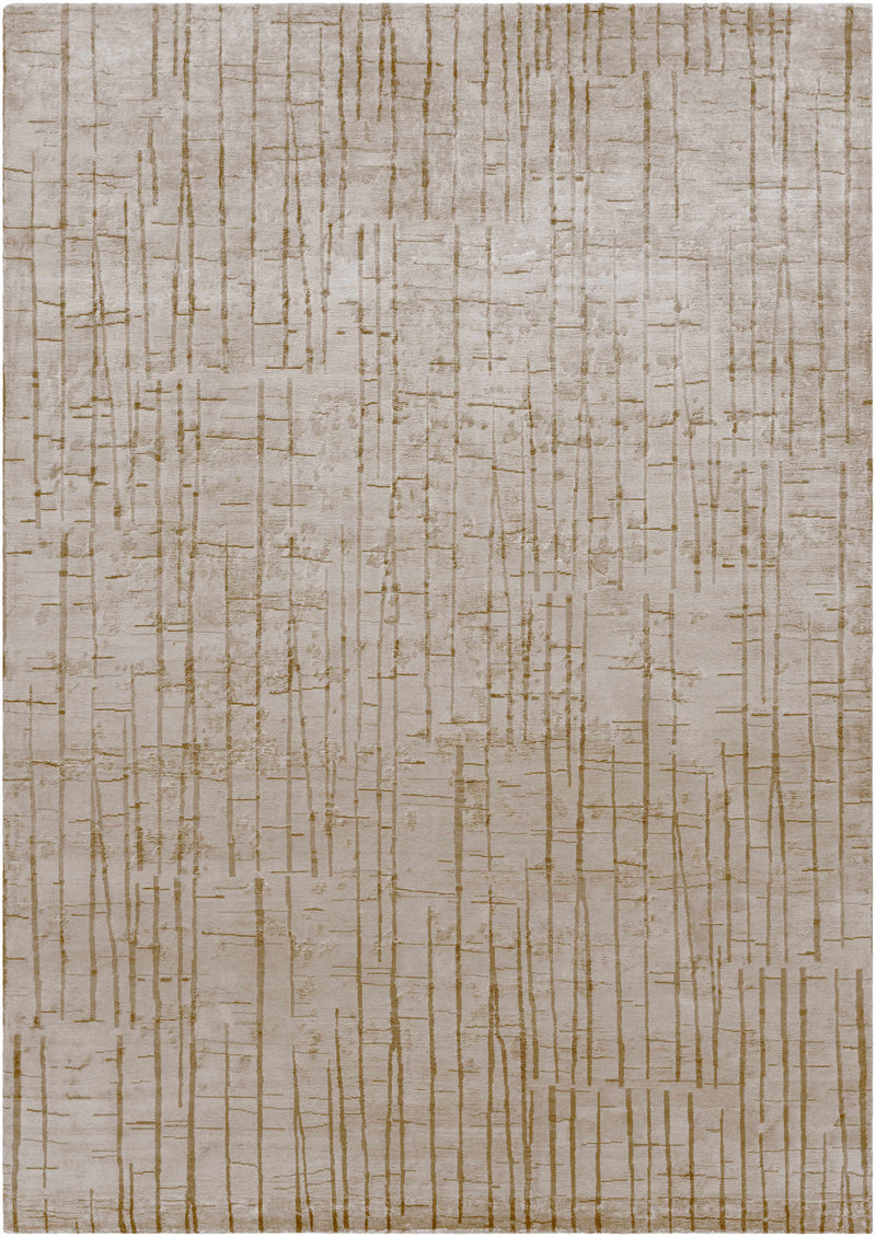 Brown Hand Knotted 70% NZ Wool, 30% Viscose Cottage Rectangle Handmade rug, Indoor use only, no fringe, non-washable.