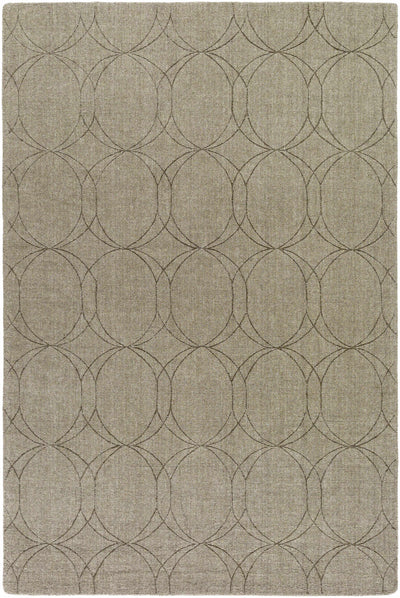 Olive Hand Loomed 100% Wool Modern Rectangle Handmade rug, Indoor use only, no fringe, non-washable.