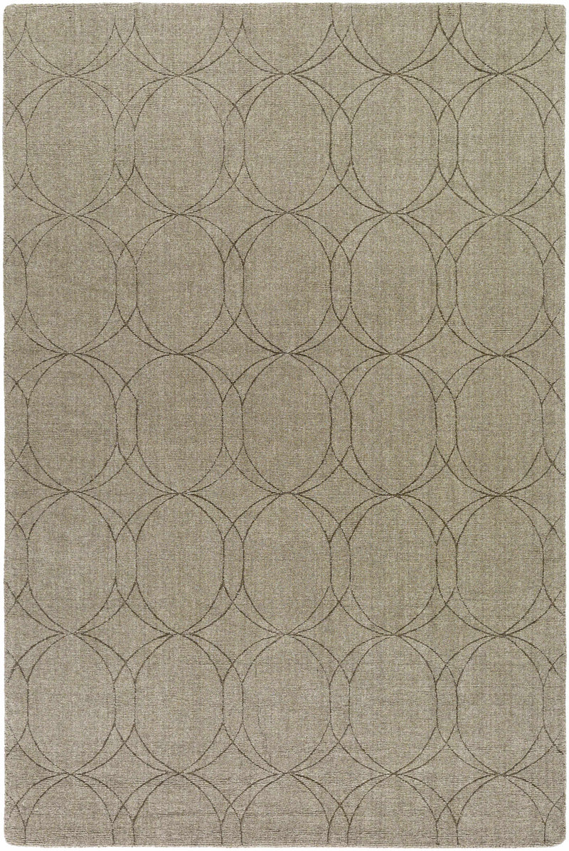 Olive Hand Loomed 100% Wool Modern Rectangle Handmade rug, Indoor use only, no fringe, non-washable.