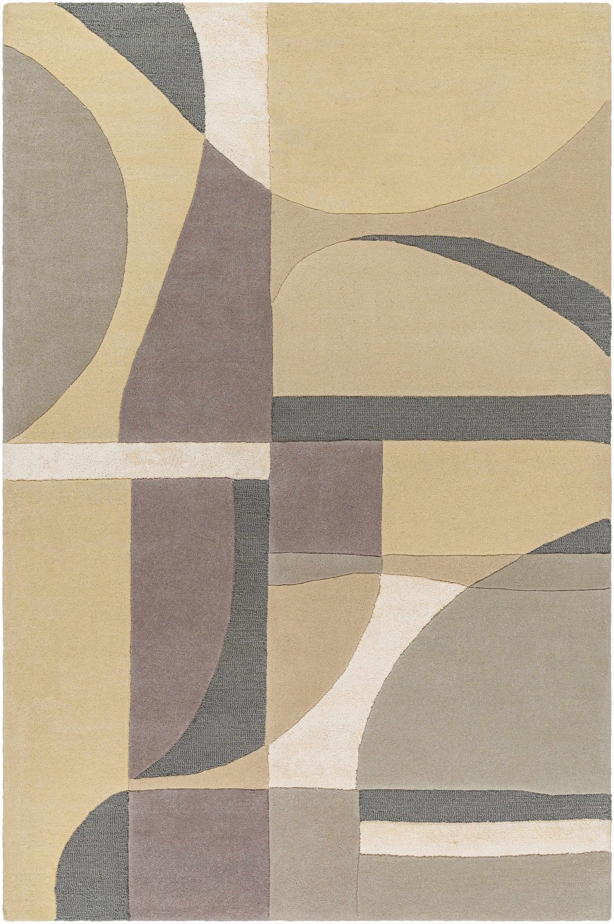 Cream Hand Tufted 70% Wool, 30% Viscose Modern Rectangle Handmade rug, Indoor use only, no fringe, non-washable.