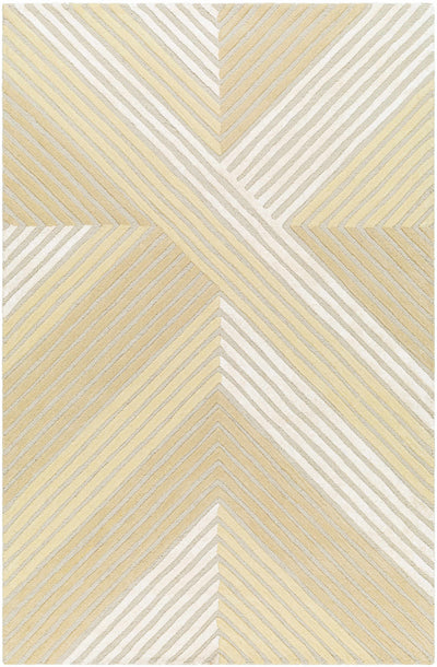 Light Beige Hand Tufted 70% Wool, 30% Viscose Modern Rectangle Handmade rug, Indoor use only, no fringe, non-washable.