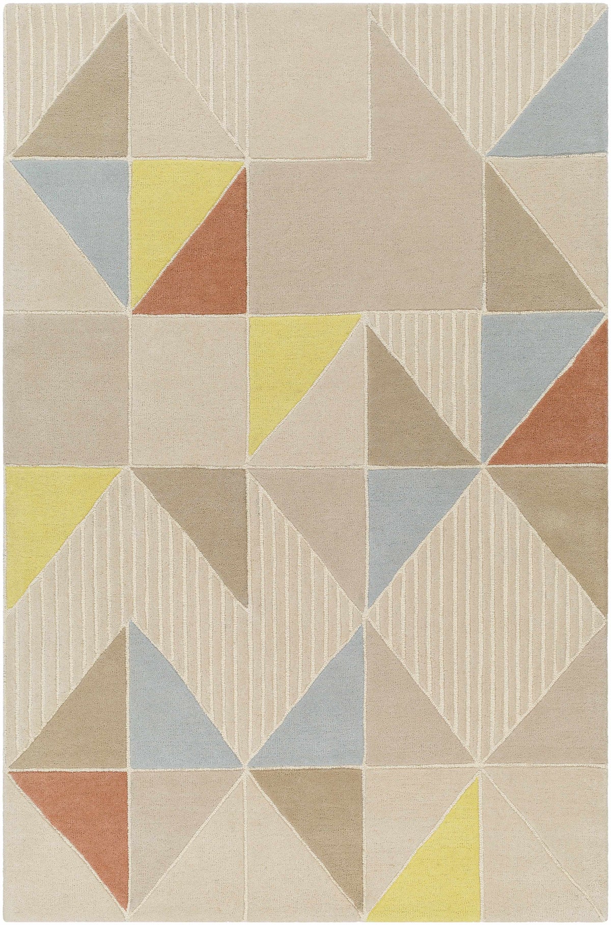 Medium Gray Hand Tufted 70% Wool, 30% Viscose Modern Rectangle Handmade rug, Indoor use only, no fringe, non-washable.