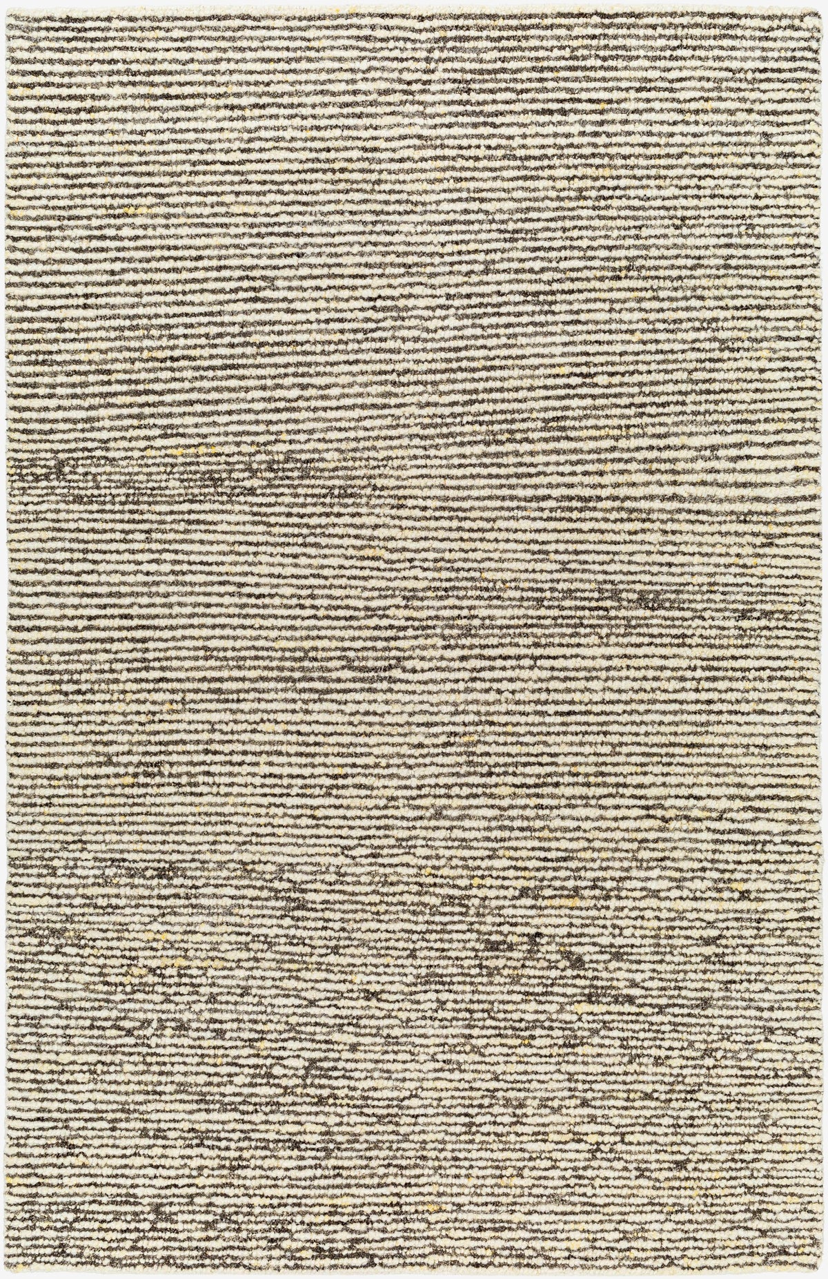 Cream Hand Woven 100% Wool Modern Rectangle Handmade rug, Indoor use only, no fringe, non-washable.