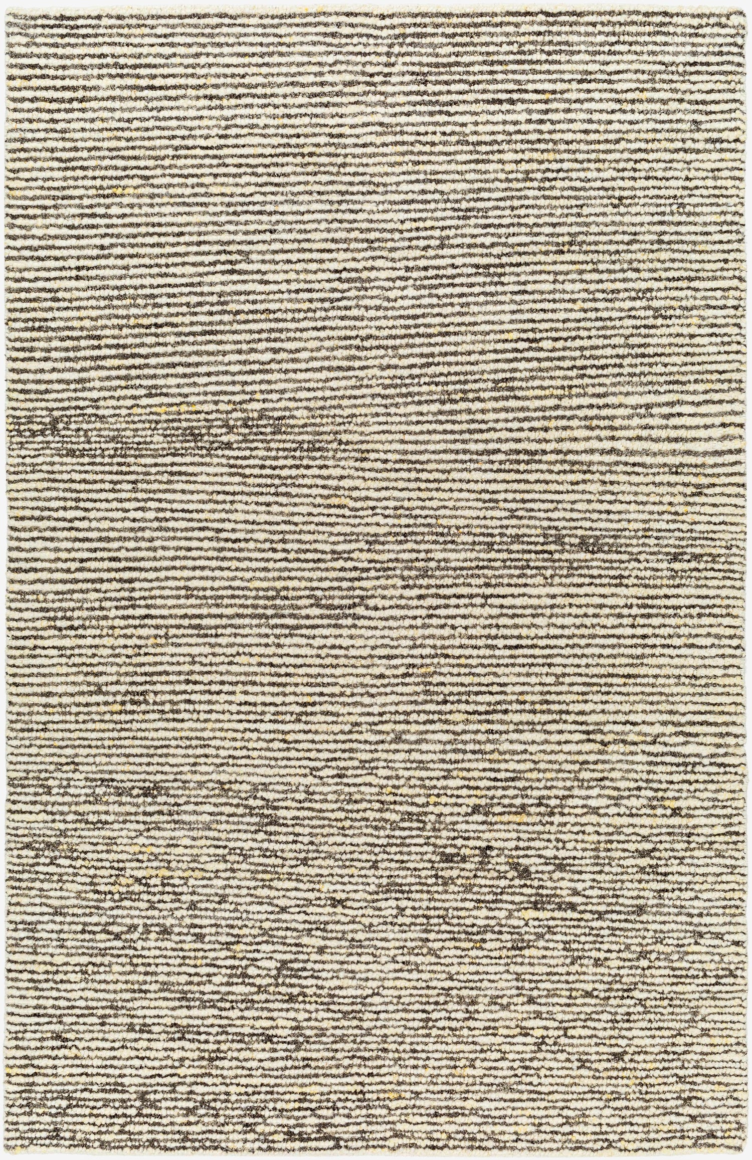 Cream Hand Woven 100% Wool Modern Rectangle Handmade rug, Indoor use only, no fringe, non-washable.