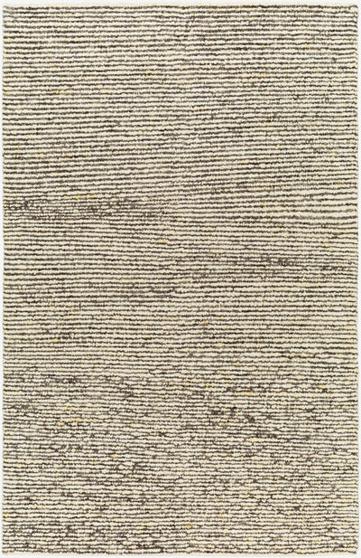 Cream Hand Woven 100% Wool Modern Rectangle Handmade rug, Indoor use only, no fringe, non-washable.
