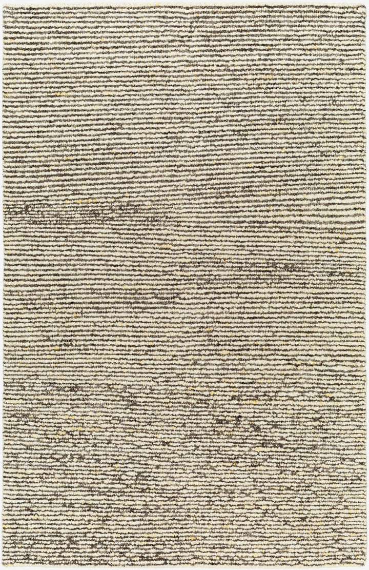 Cream Hand Woven 100% Wool Modern Rectangle Handmade rug, Indoor use only, no fringe, non-washable.