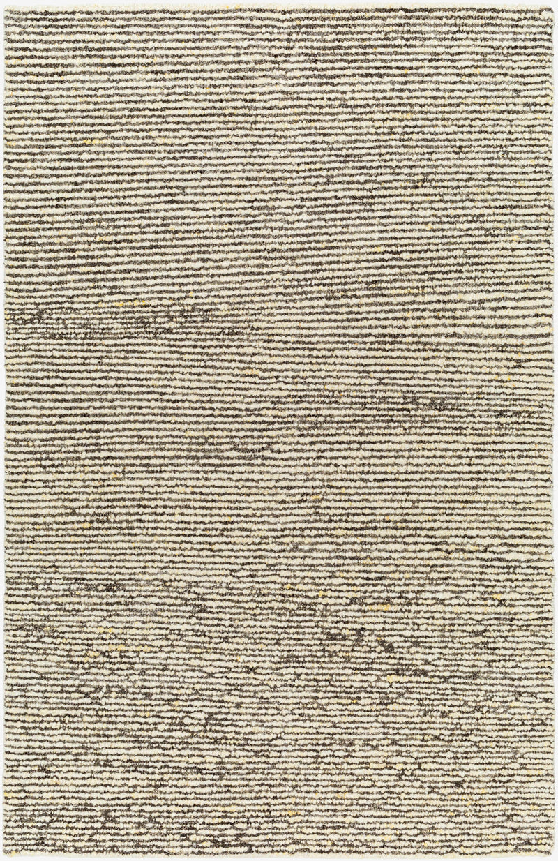 Cream Hand Woven 100% Wool Modern Rectangle Handmade rug, Indoor use only, no fringe, non-washable.