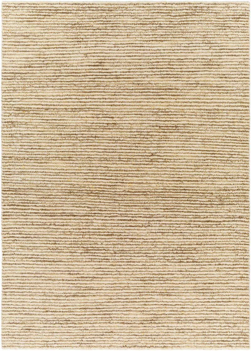 Brown Hand Woven 100% Wool Modern Rectangle Handmade rug, Indoor use only, no fringe, non-washable.