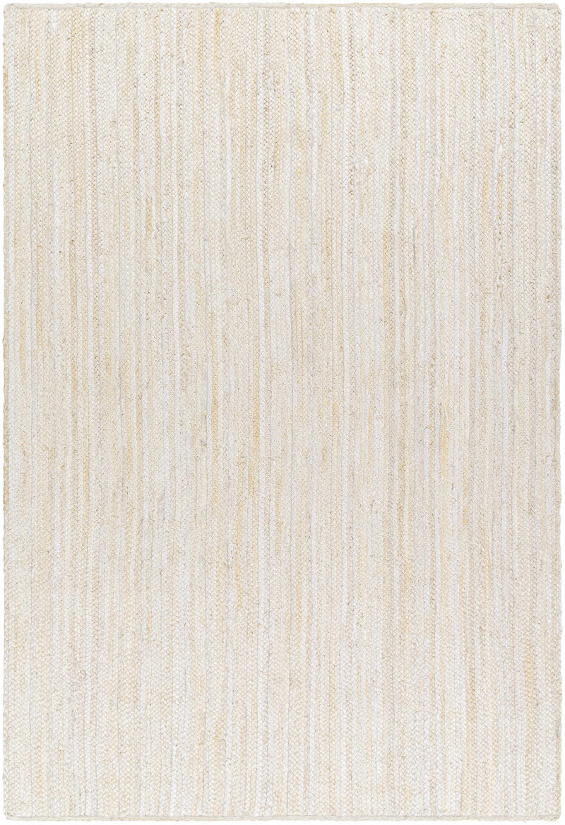 Beige Hand Loomed 100% Jute Modern Rectangle Handmade rug, Indoor use only, no fringe, non-washable. runner also available