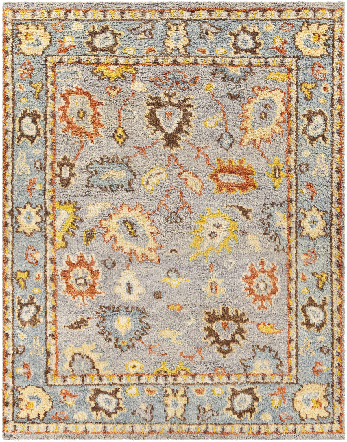 Dark Brown Hand Knotted 100% Wool Traditional Rectangle Handmade rug, Indoor use only, no fringe, non-washable. runner also available