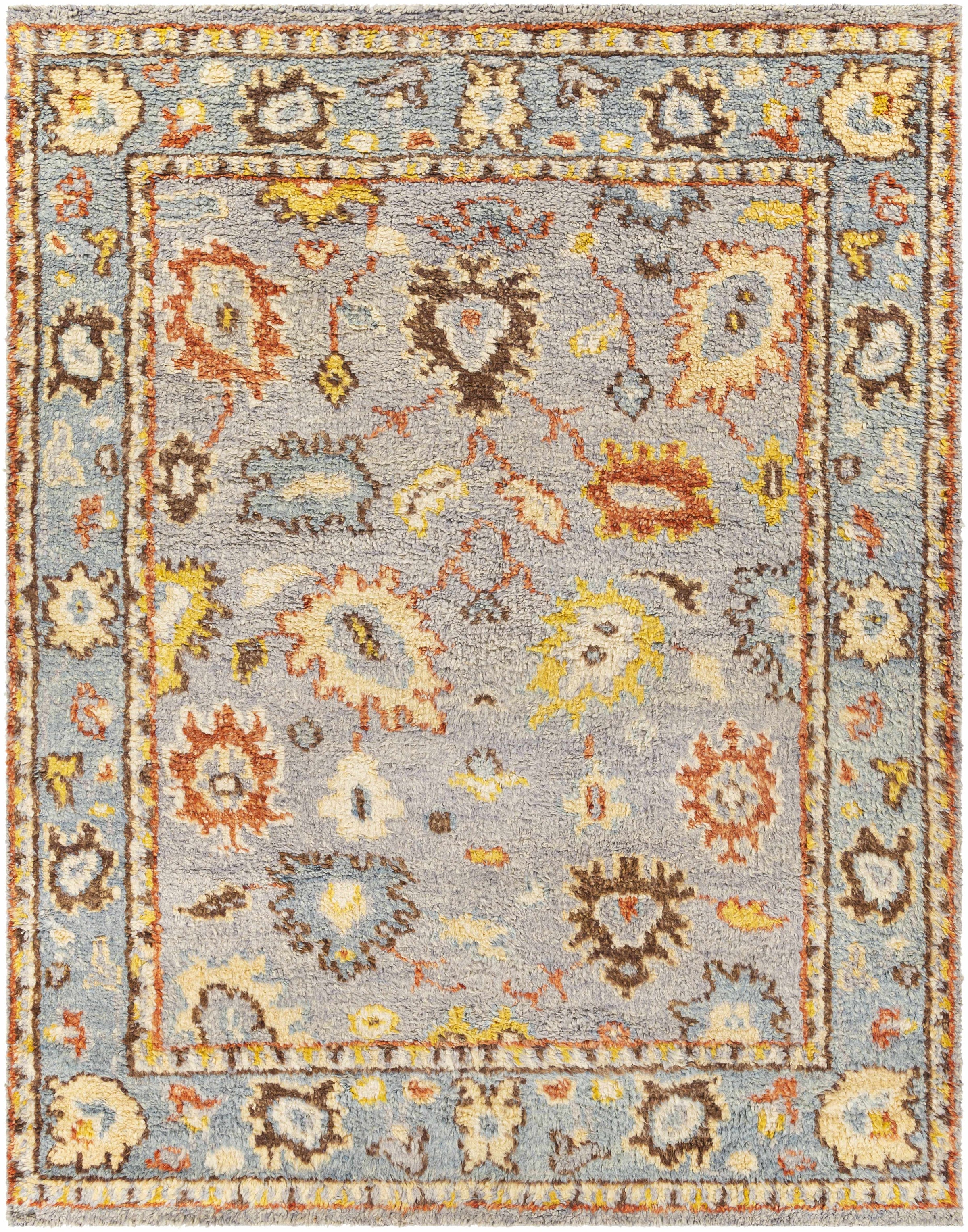 Dark Brown Hand Knotted 100% Wool Traditional Rectangle Handmade rug, Indoor use only, no fringe, non-washable. runner also available