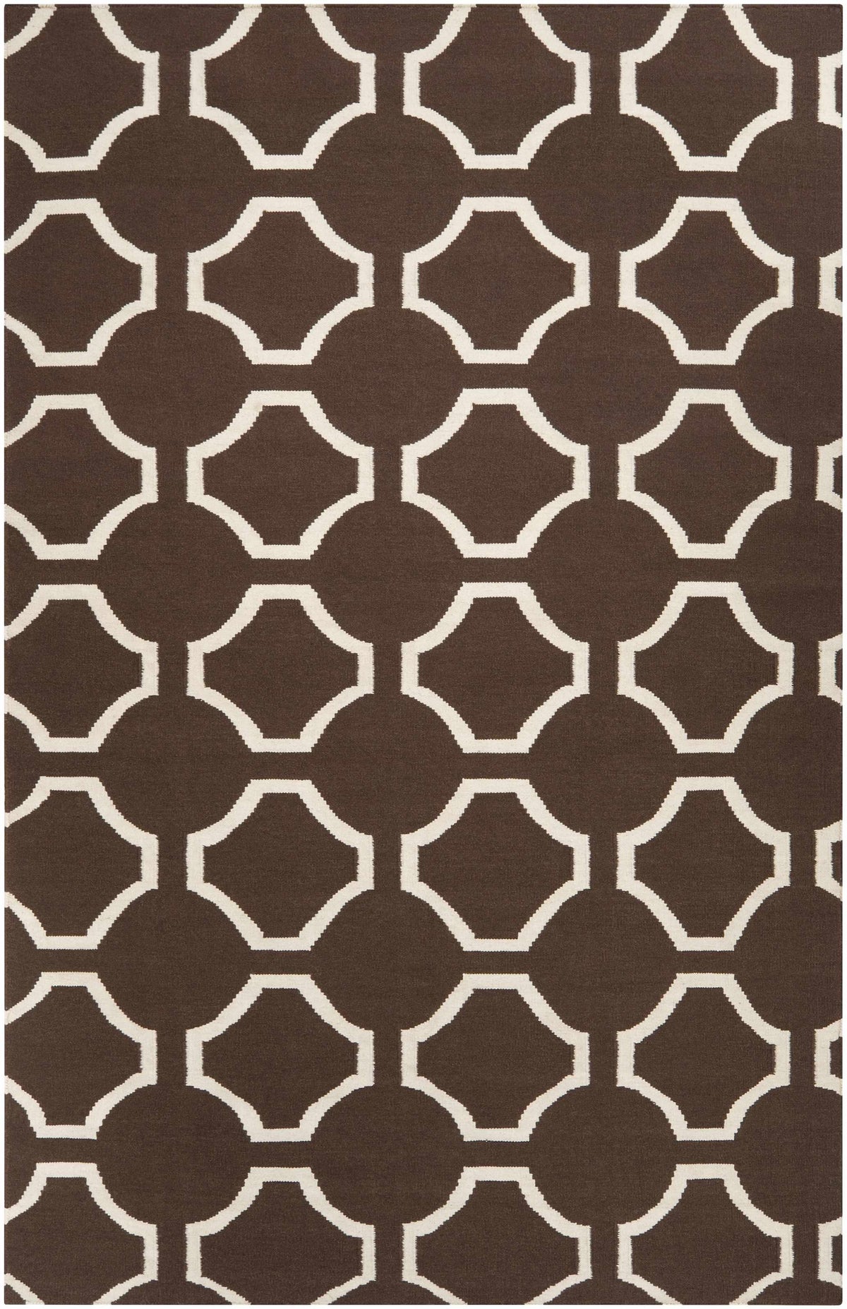 Dark Brown Hand Woven 100% Wool Modern Rectangle Handmade rug, Indoor use only, no fringe, non-washable. round also available