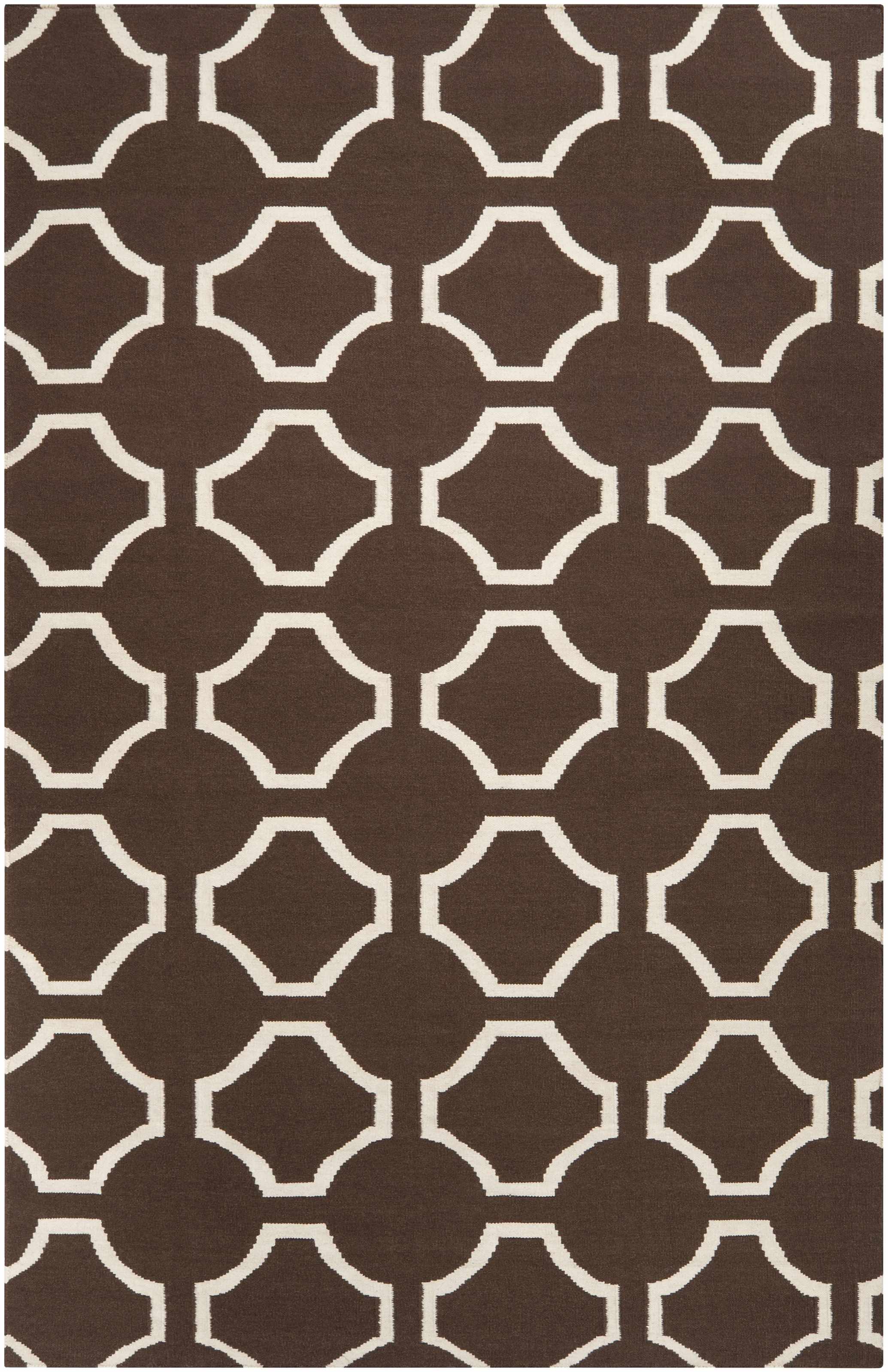 Dark Brown Hand Woven 100% Wool Modern Rectangle Handmade rug, Indoor use only, no fringe, non-washable. round also available