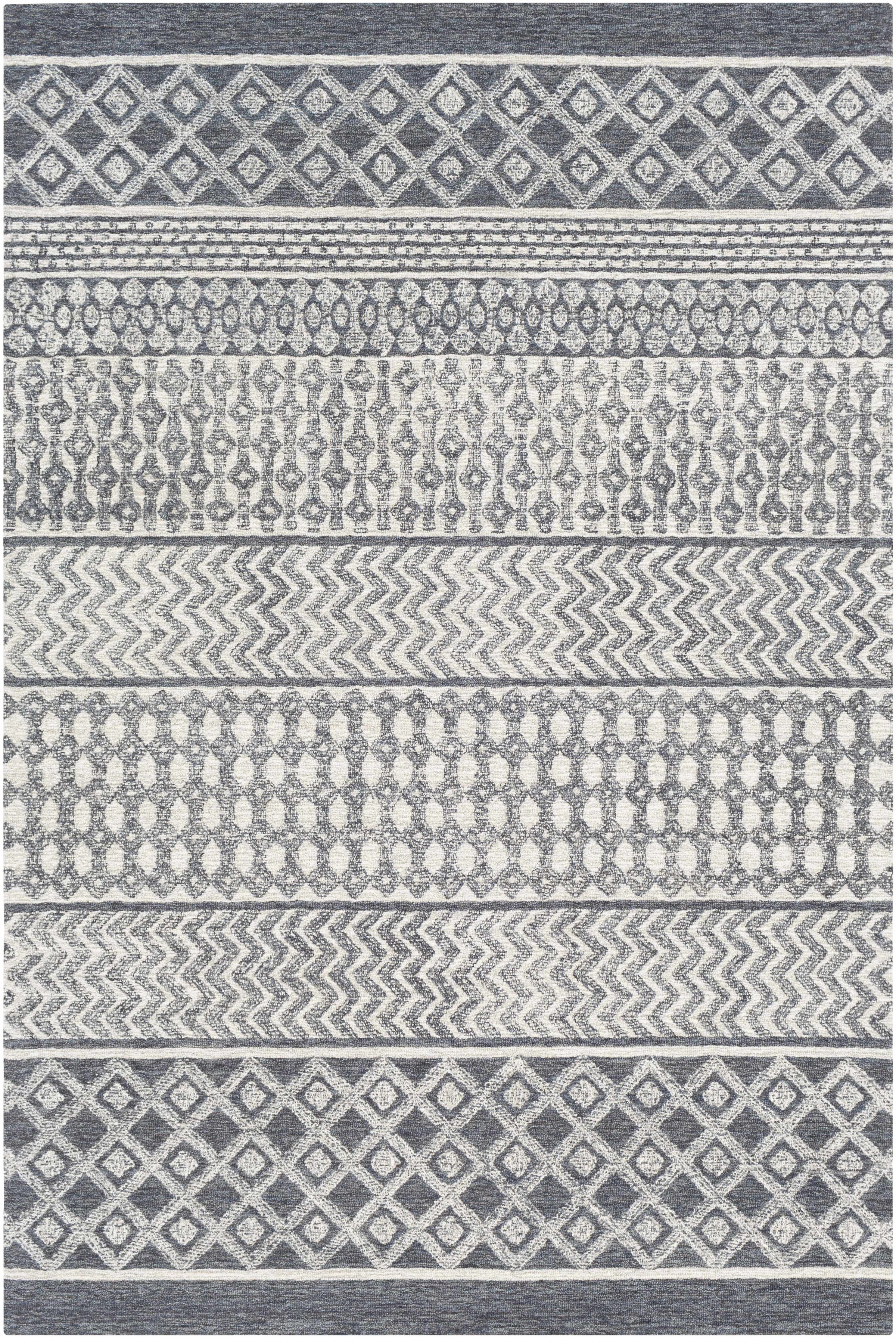 Light Beige Hand Tufted 100% Wool Global Rectangle Handmade rug, Indoor use only, no fringe, non-washable. round, runner also available