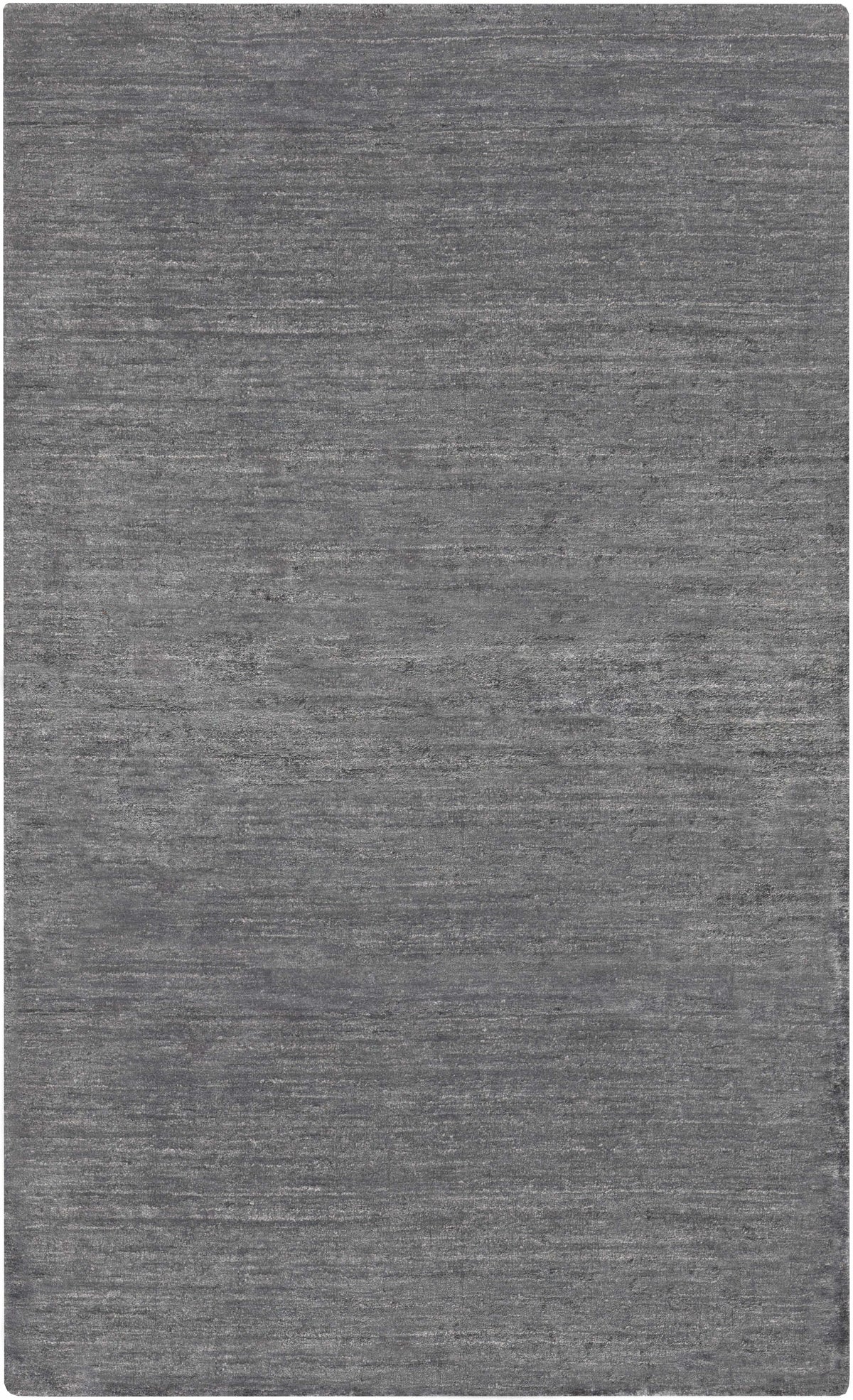 Charcoal Hand Loomed 100% Viscose Modern Rectangle Handmade rug, Indoor use only, no fringe, non-washable.
