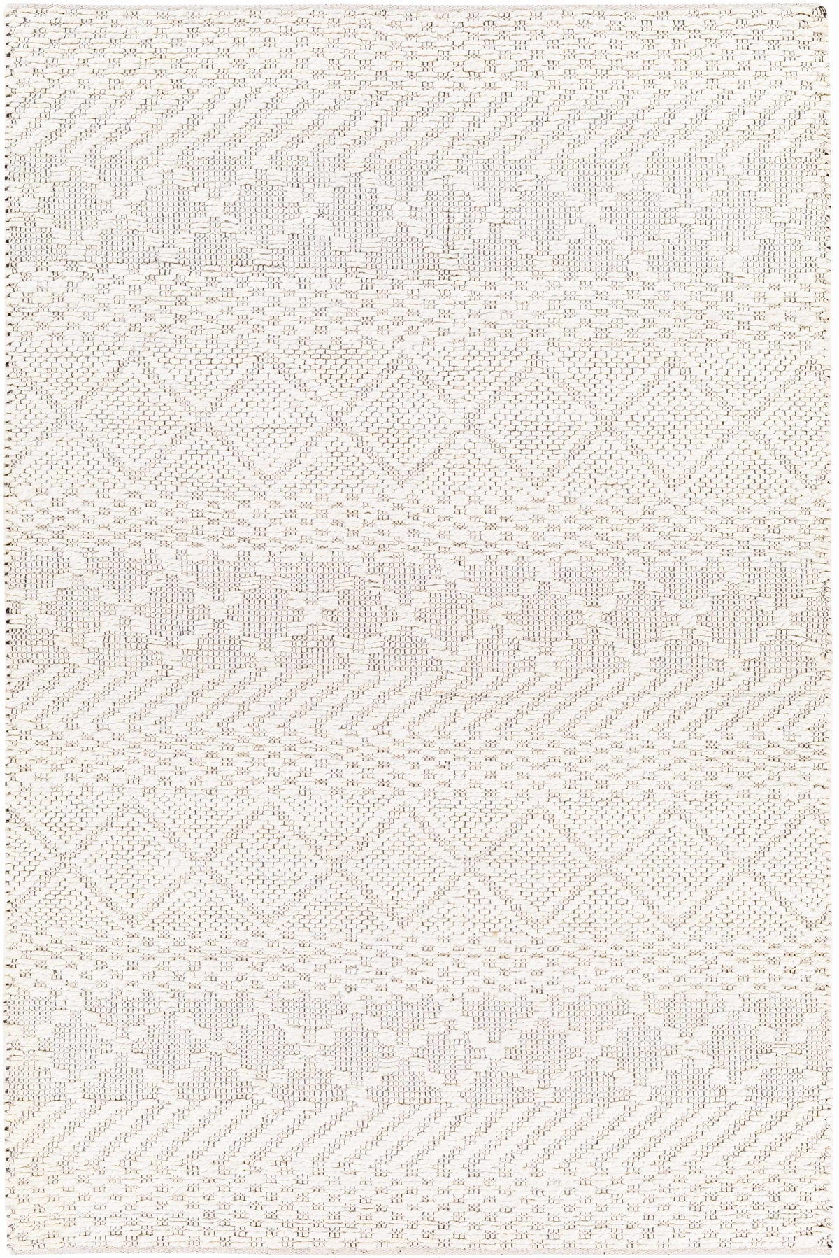 Cream Hand Woven 80% Jute, 20% Cotton Global Rectangle Handmade rug, Indoor use only, no fringe, non-washable. runner also available