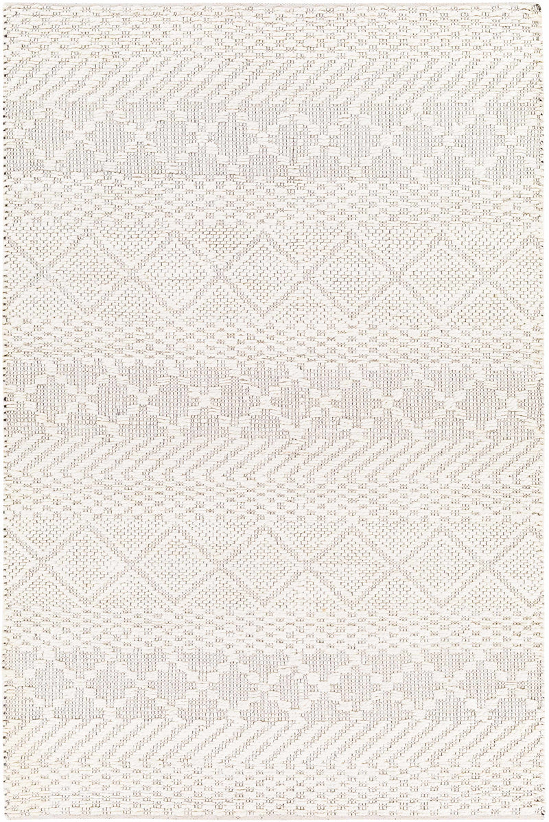 Cream Hand Woven 80% Jute, 20% Cotton Global Rectangle Handmade rug, Indoor use only, no fringe, non-washable. runner also available