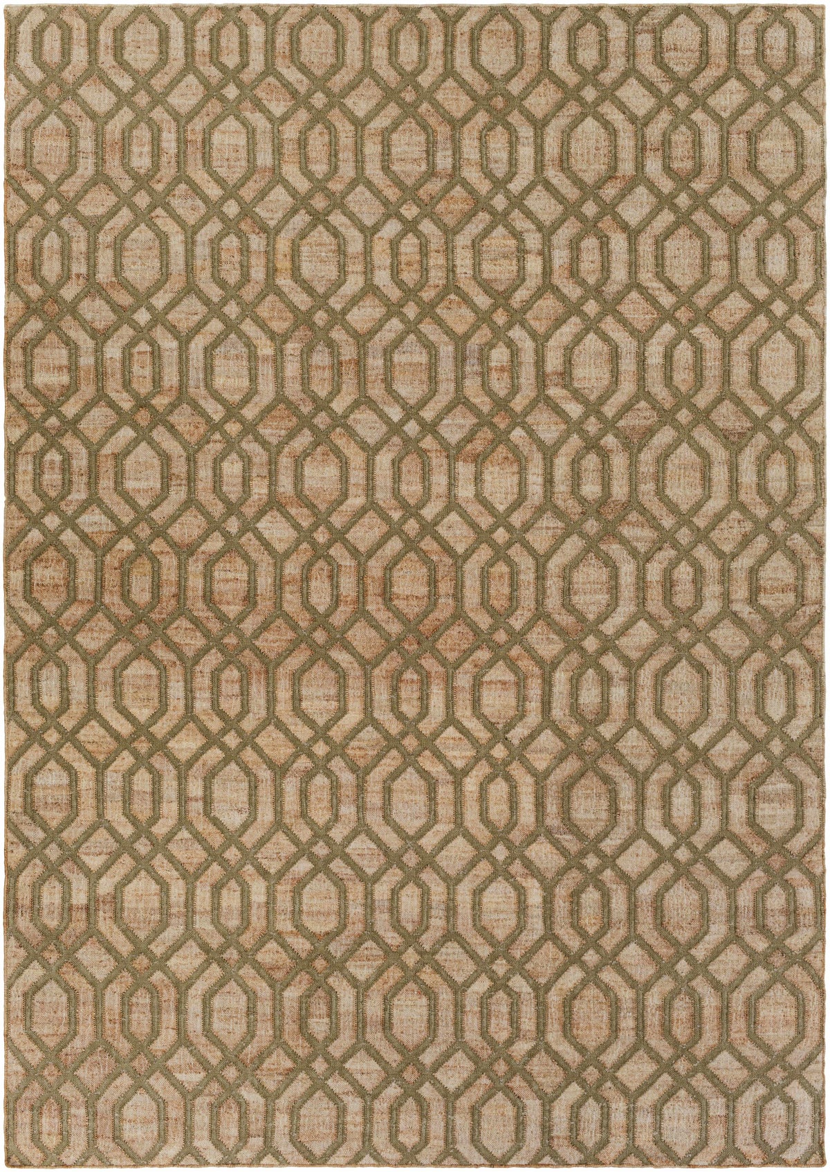 Sage Hand Woven 60% Jute, 40% Viscose Modern Rectangle Handmade rug, Indoor use only, no fringe, non-washable.